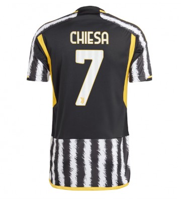 Juventus Federico Chiesa #7 Replika Hjemmebanetrøje 2023-24 Kortærmet